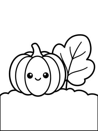 Cute Little Pumpkin in the Dirt para colorir Desenho de Cute Little Pumpkin in the Dirt para colorir e imprimir grátis