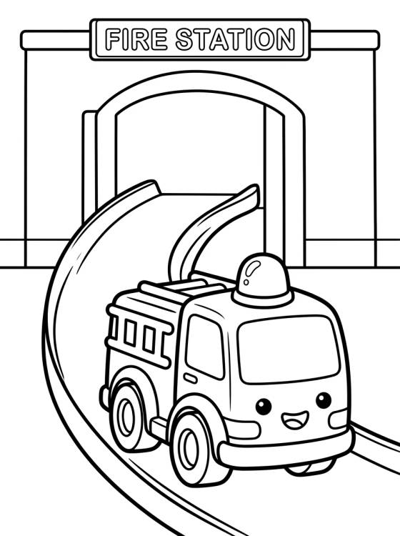 Hot Wheels City Fire Truck para colorir Desenho de Hot Wheels City Fire Truck para colorir e imprimir grátis