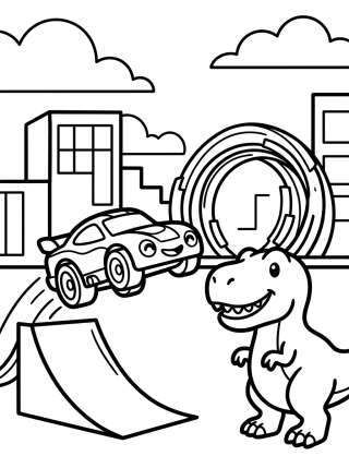 Coleção de desenhos para colorir: Hot Wheels City