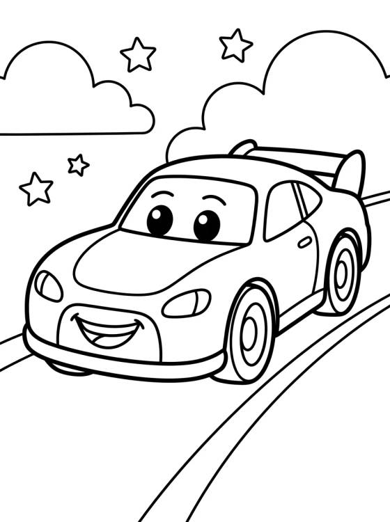 Cute Hot Wheels Race Car para colorir Desenho de Cute Hot Wheels Race Car para colorir e imprimir grátis