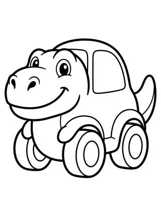 Hot Wheels Dinosaur Car para colorir Desenho de Hot Wheels Dinosaur Car para colorir e imprimir grátis