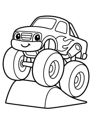 Hot Wheels Monstrous Monster Truck para colorir Desenho de Hot Wheels Monstrous Monster Truck para colorir e imprimir grátis