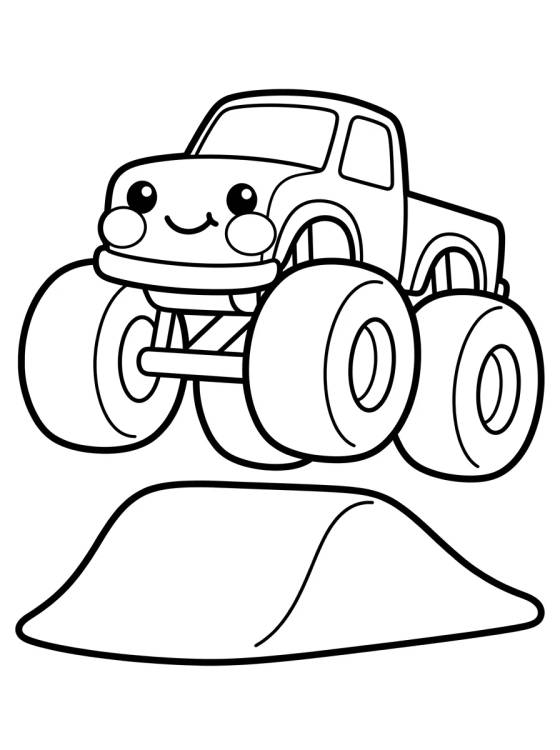 Friendly Hot Wheels Monster Truck para colorir Desenho de Friendly Hot Wheels Monster Truck para colorir e imprimir grátis