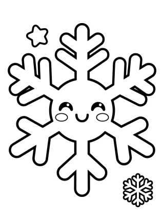 Happy Little Snowflake para colorir Desenho de Happy Little Snowflake para colorir e imprimir grátis