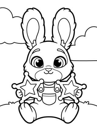 Cute Baby Judy Hopps para colorir Desenho de Cute Baby Judy Hopps para colorir e imprimir grátis