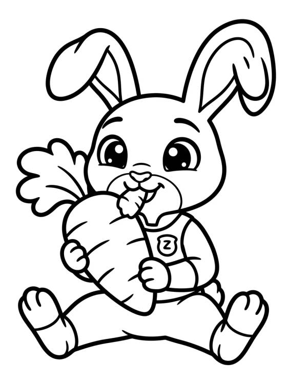 Judy Hopps Eating a Carrot para colorir Desenho de Judy Hopps Eating a Carrot para colorir e imprimir grátis