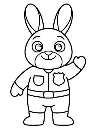 Cute Police Officer Judy Hopps para colorir Desenho de Cute Police Officer Judy Hopps para colorir e imprimir grátis