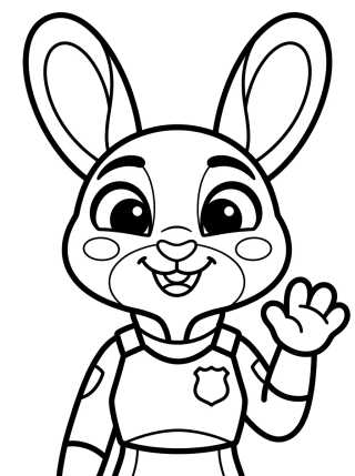 Smiling Police Officer Judy Hopps para colorir Desenho de Smiling Police Officer Judy Hopps para colorir e imprimir grátis