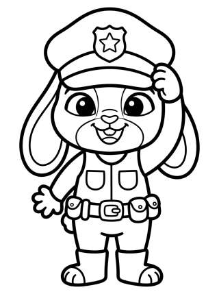 Coleção de desenhos para colorir: Judy Hopps Coloring Pages