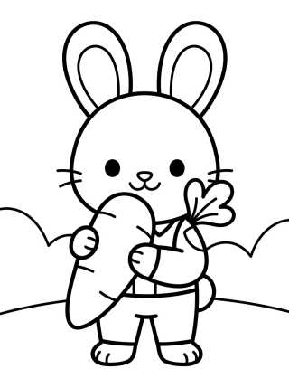 Judy Hopps Holding a Carrot para colorir Desenho de Judy Hopps Holding a Carrot para colorir e imprimir grátis