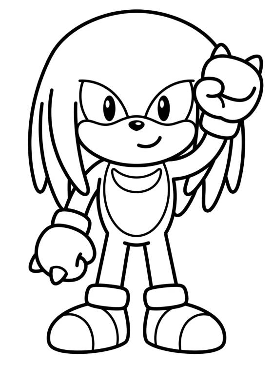 Cute Knuckles Waving para colorir Desenho de Cute Knuckles Waving para colorir e imprimir grátis