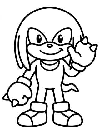 Cute Smiling Knuckles para colorir Desenho de Cute Smiling Knuckles para colorir e imprimir grátis