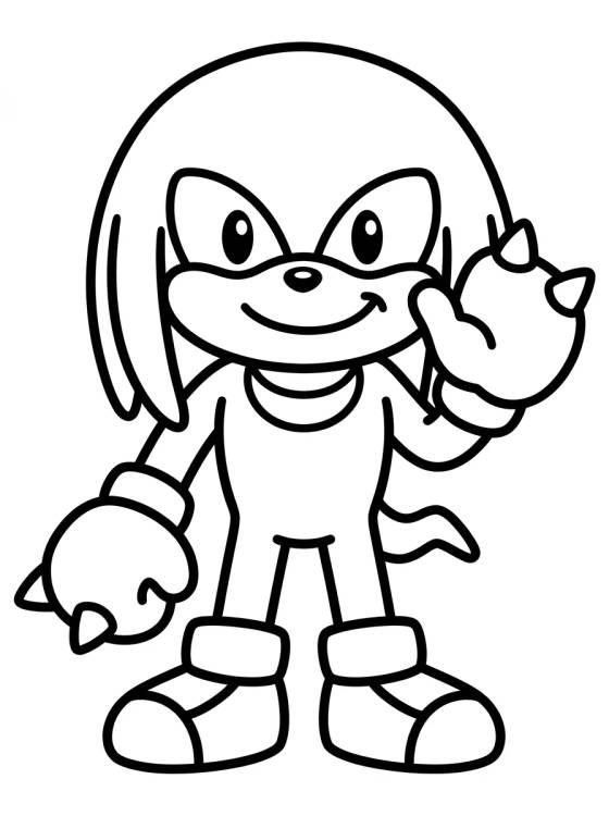 Cute Smiling Knuckles para colorir Desenho de Cute Smiling Knuckles para colorir e imprimir grátis