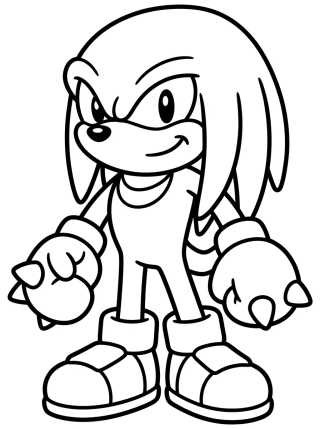 Cute Smiling Knuckles para colorir Desenho de Cute Smiling Knuckles para colorir e imprimir grátis