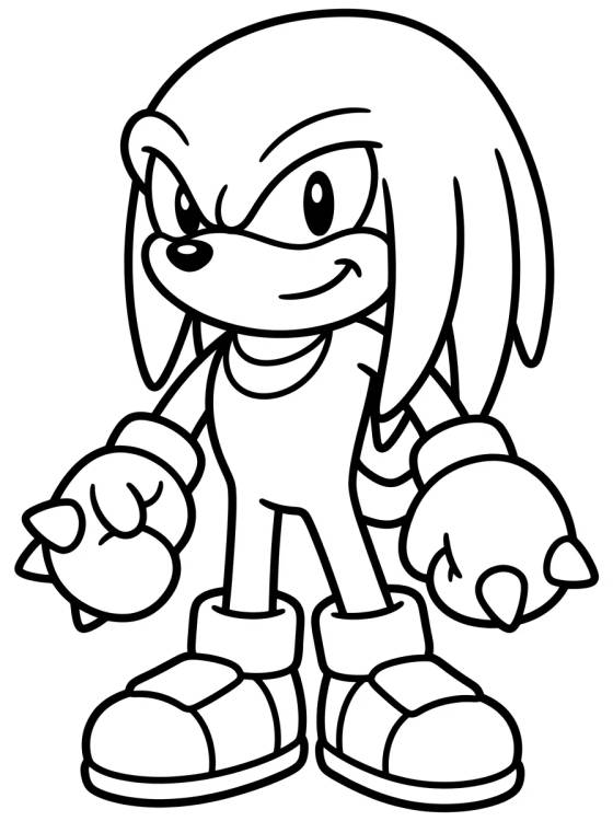 Cute Smiling Knuckles para colorir Desenho de Cute Smiling Knuckles para colorir e imprimir grátis