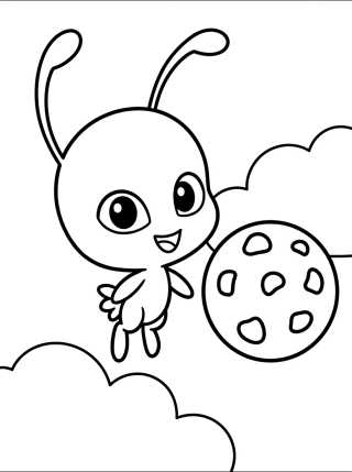 Sweet Tikki Kwami para colorir Desenho de Sweet Tikki Kwami para colorir e imprimir grátis