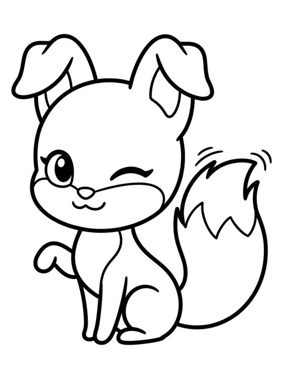 Trixx the Fox Kwami para colorir Desenho de Trixx the Fox Kwami para colorir e imprimir grátis