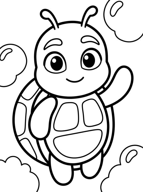 Wayzz the Turtle Kwami para colorir Desenho de Wayzz the Turtle Kwami para colorir e imprimir grátis