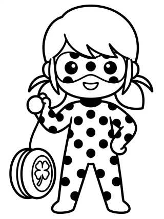 Ladybug in Hero Pose para colorir Desenho de Ladybug in Hero Pose para colorir e imprimir grátis