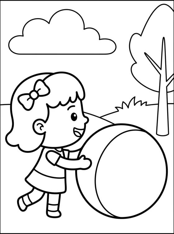 Lila Playing with a Ball para colorir Desenho de Lila Playing with a Ball para colorir e imprimir grátis