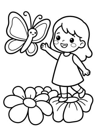 Lila Playing in the Park para colorir Desenho de Lila Playing in the Park para colorir e imprimir grátis