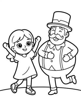 Lila Dancing with Bita para colorir Desenho de Lila Dancing with Bita para colorir e imprimir grátis