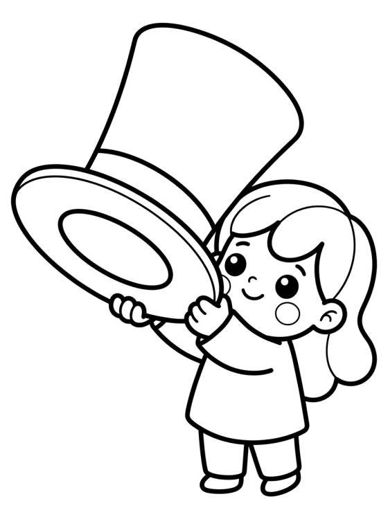 Lila and Bita's Top Hat para colorir Desenho de Lila and Bita's Top Hat para colorir e imprimir grátis