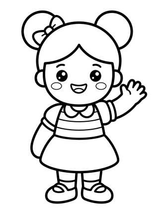 Lila Smiling and Waving para colorir Desenho de Lila Smiling and Waving para colorir e imprimir grátis