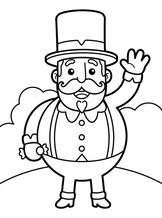 Cute Bita with Top Hat para colorir Desenho de Cute Bita with Top Hat para colorir e imprimir grátis