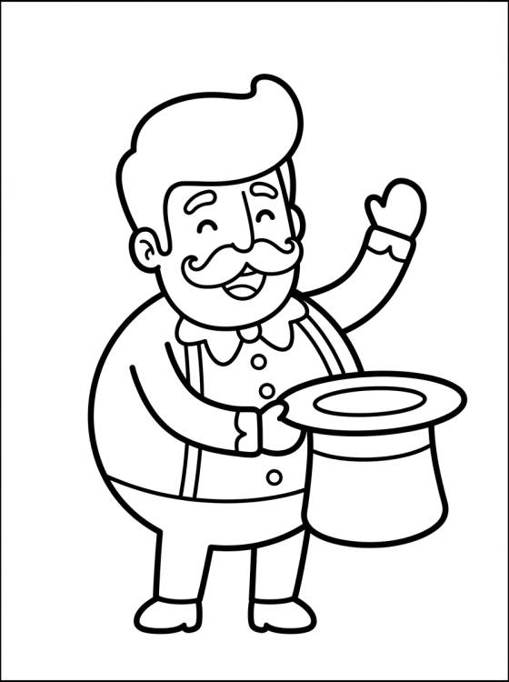 Bita with Magic Top Hat para colorir Desenho de Bita with Magic Top Hat para colorir e imprimir grátis