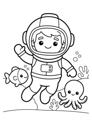 Bita and Under the Sea Friends para colorir Desenho de Bita and Under the Sea Friends para colorir e imprimir grátis
