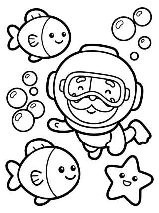 Bita Under the Sea para colorir Desenho de Bita Under the Sea para colorir e imprimir grátis
