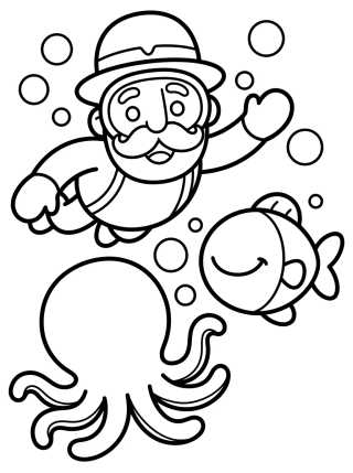 Bita Under the Sea para colorir Desenho de Bita Under the Sea para colorir e imprimir grátis