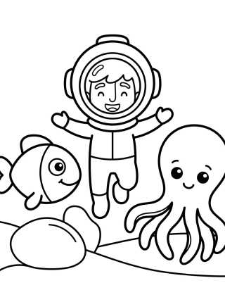 Bita Under the Sea para colorir Desenho de Bita Under the Sea para colorir e imprimir grátis