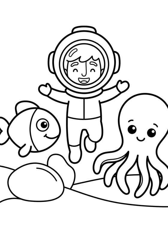 Bita Under the Sea para colorir Desenho de Bita Under the Sea para colorir e imprimir grátis
