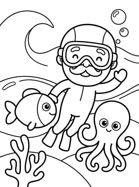 Bita Under the Sea para colorir Desenho de Bita Under the Sea para colorir e imprimir grátis
