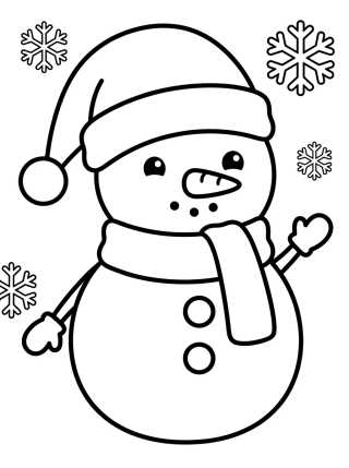Celebration Snowman para colorir Desenho de Celebration Snowman para colorir e imprimir grátis