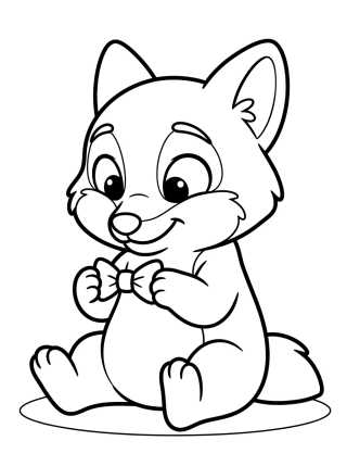 Cute Baby Nick Wilde para colorir Desenho de Cute Baby Nick Wilde para colorir e imprimir grátis