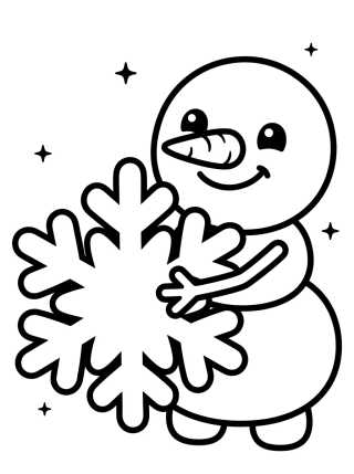 Olaf Hugging a Snowflake para colorir Desenho de Olaf Hugging a Snowflake para colorir e imprimir grátis