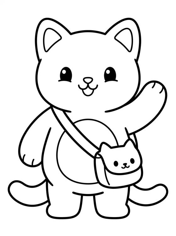 Pandy Paws with Cute Pouch para colorir Desenho de Pandy Paws with Cute Pouch para colorir e imprimir grátis