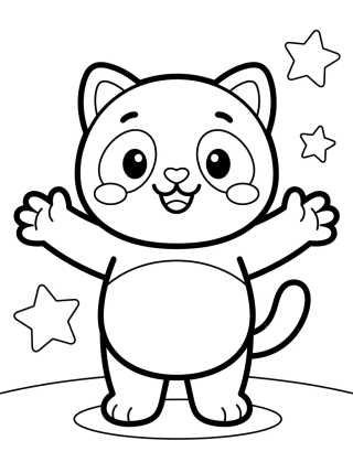 Pandy Paws Giving a Hug Attack para colorir Desenho de Pandy Paws Giving a Hug Attack para colorir e imprimir grátis
