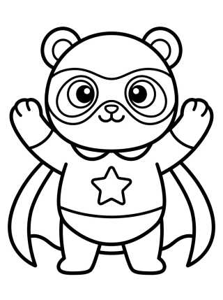 Superhero Pandy Paws para colorir Desenho de Superhero Pandy Paws para colorir e imprimir grátis