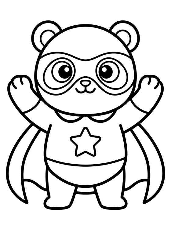 Superhero Pandy Paws para colorir Desenho de Superhero Pandy Paws para colorir e imprimir grátis