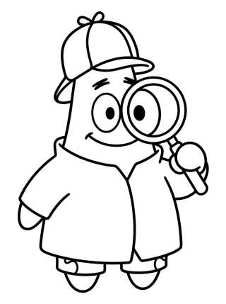 Detective Patrick Star para colorir Desenho de Detective Patrick Star para colorir e imprimir grátis