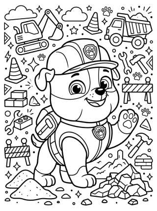 Kawaii Construction Rubble para colorir Desenho de Kawaii Construction Rubble para colorir e imprimir grátis