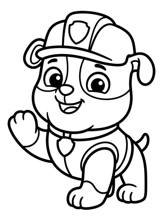Smiling Rubble the Builder para colorir Desenho de Smiling Rubble the Builder para colorir e imprimir grátis