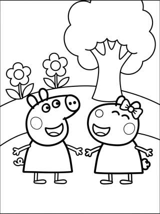 Coleção de desenhos para colorir: Peppa Pig and Friends