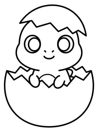 Kawaii Baby Dinosaur para colorir Desenho de Kawaii Baby Dinosaur para colorir e imprimir grátis