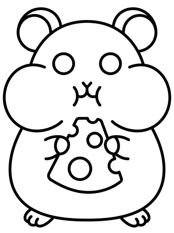 Cute Pet Hamster para colorir Desenho de Cute Pet Hamster para colorir e imprimir grátis