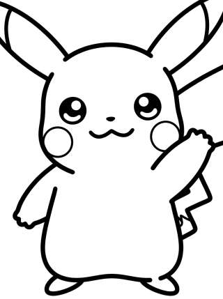 Coleção de desenhos para colorir: Cute Pikachu Coloring Pages
